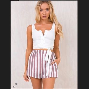 Striped Linen Shorts